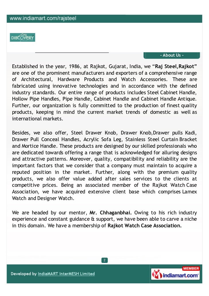 Raj Steel, Rajkot, Hardware Products