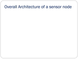 Overall Architecture of a sensor node
 