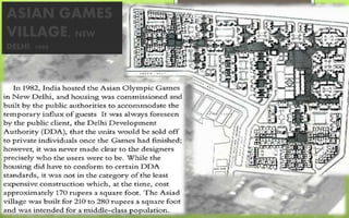 ASIAN GAMES
VILLAGE, NEW
DELHI, 1980
 