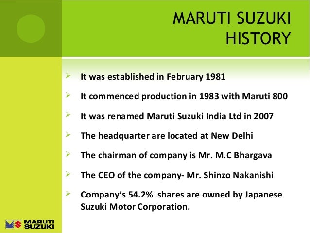 Maruti Suzuki History Pdf Maruti Suzuki History Pdf