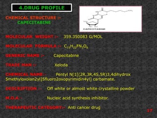 FORMULATION AND EVALUATION OF CAPECITABINE IN COLON TARGETING | PPTX