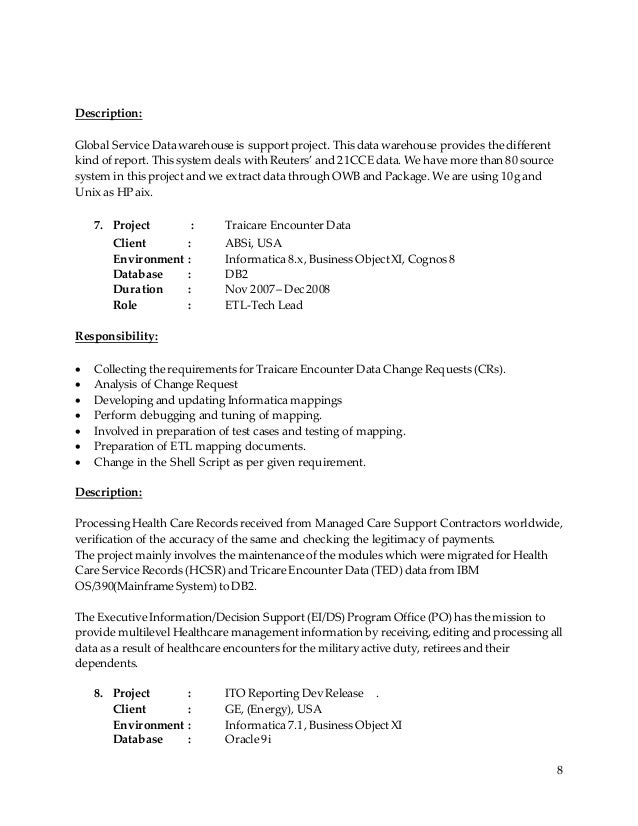 informatica resumes