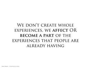 Stories
                           the means by which we
                          make sense of the world




Rakhi Rajani :: Cognition in Space
 