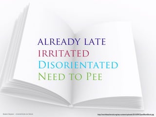 We don’t create whole
                     experiences, we affect OR
                       become a part of the
                    experiences that people are
                          already having



Rakhi Rajani :: Cognition in Space
 