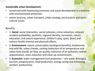 Sustainable Urban Open Green Spaces Opportunities and Challenges | PDF