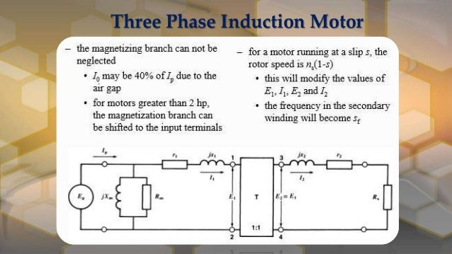 Equivalent Circuit Of Three Phase Induction Motor
