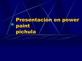 Presentacion en power paint pichula 