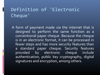 e-cheque | PPT