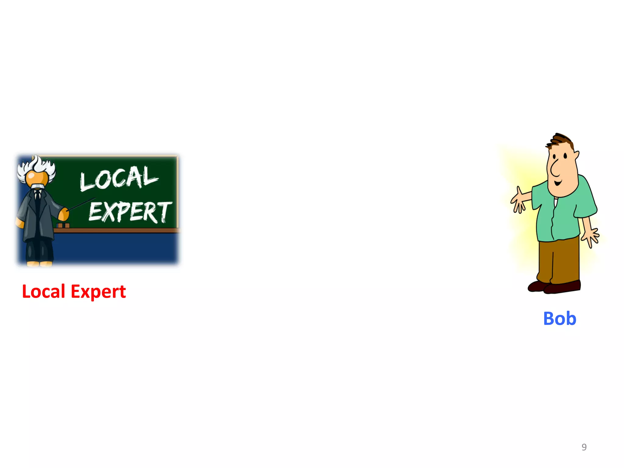 9 
Bob 
Local 
Expert 
 