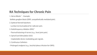 Regional anesthesia lecture course fotr CRNA | PPTX