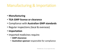 Australian Manufacturing License Example.pdf MHRA REGULATION BY Dr Sunil Jagannath Aher | PDF