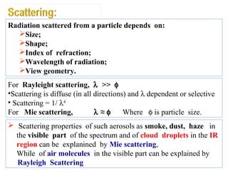 Raleigh and Mie scattering in remote sensing, | PPT