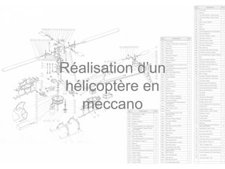 Réalisation d’un
hélicoptère en
meccano
 