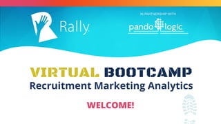 Recruitment Marketing Analytics
IN PARTNERSHIP WITH
WELCOME!
 