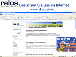 Besuchen Sie uns im Internet www.ralos.de/blog 