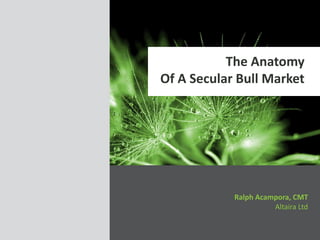 The Anatomy
Of A Secular Bull Market
Ralph Acampora, CMT
Altaira Ltd
 