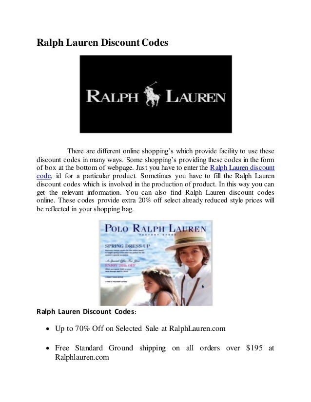 ralph lauren delivery code