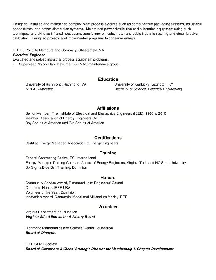certified energy manager resume