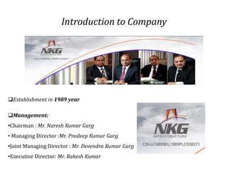 INDUSTRIAL TRAINING PRESENTATION FOR CIVIL ENGINEERING | PPTX
