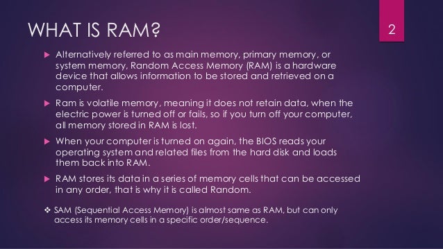 a random access memory