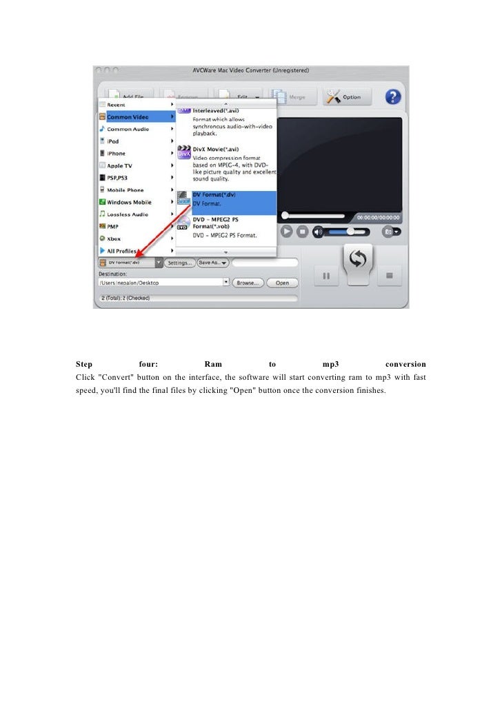Ram to mp3 converter for mac