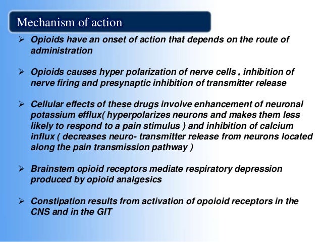 morphine mechanism of action