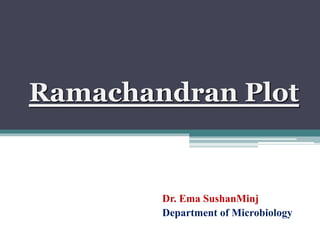 Ramachandran Plot
Dr. Ema SushanMinj
Department of Microbiology
 