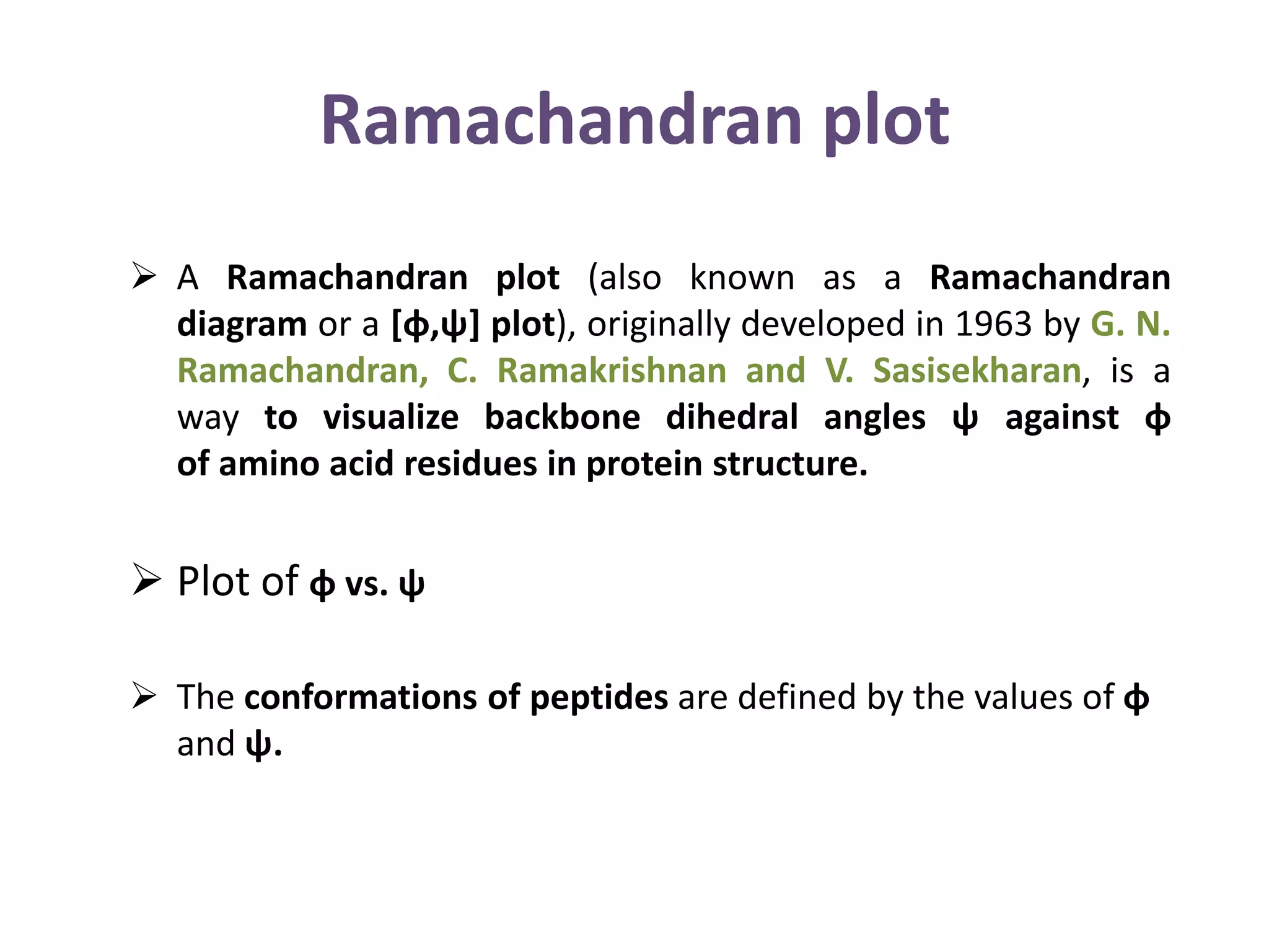 Ramachandran plot by Krunal Chodvadiya | PPTX