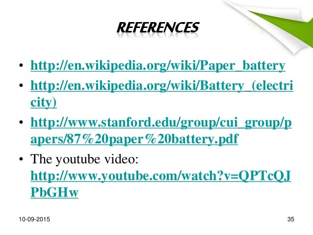 Conclusion of paper battery seminar 07 picture