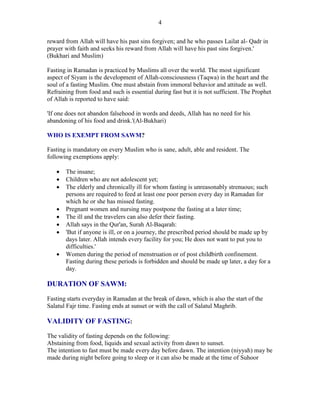ramadan fasting niyyah in arabic