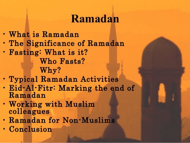 Ramadan awareness presentation