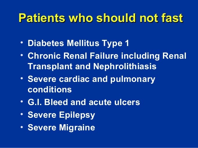 Ramadan fasting and muslim patients