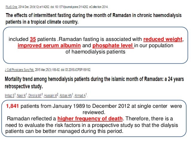 ramadan fasting kidney