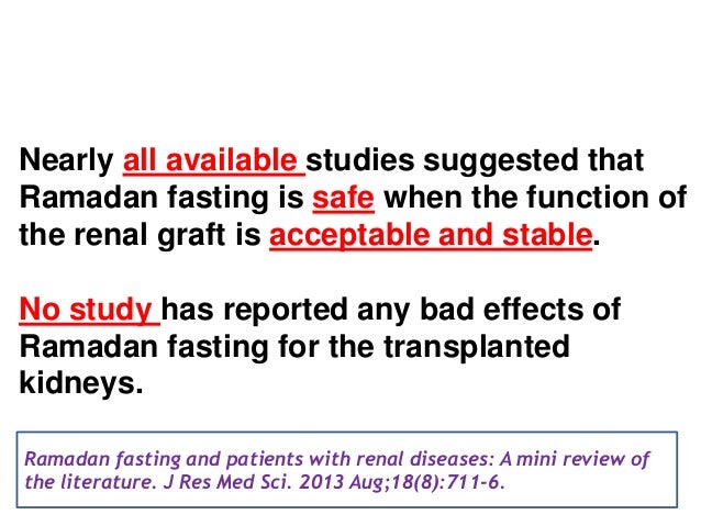 ramadan fasting kidney