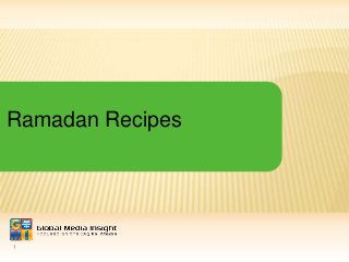 1
Ramadan Recipes
 