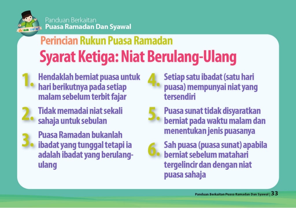 Panduan Berkaitan Puasa Ramadan dan Syawal  JomSolat