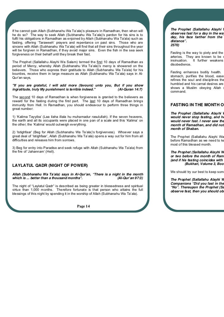 Ramadhan book (complete guide)