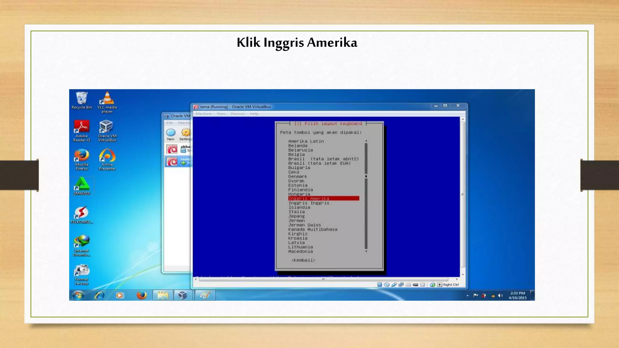 Klik Inggris Amerika
 