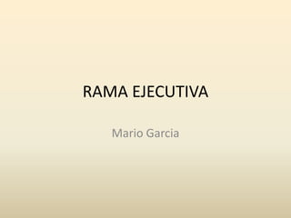 RAMA EJECUTIVA
Mario Garcia
 