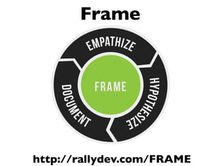 Frame	


http://rallydev.com/FRAME	


 