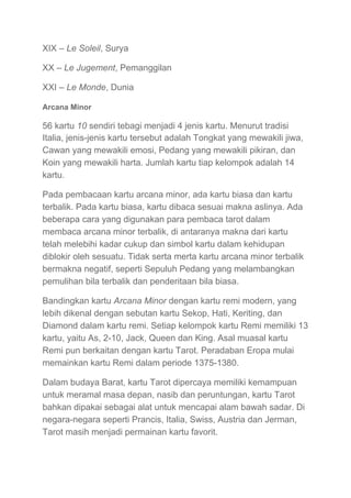 Ramalan kartu tarot online lndonesia PDF Ramalan kartu tarot online lndonesia PDF