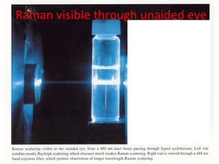 Raman visible through unaided eye
 