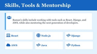 Raman Bhaumik - Skilled In Frameworks Like React And Django | PDF