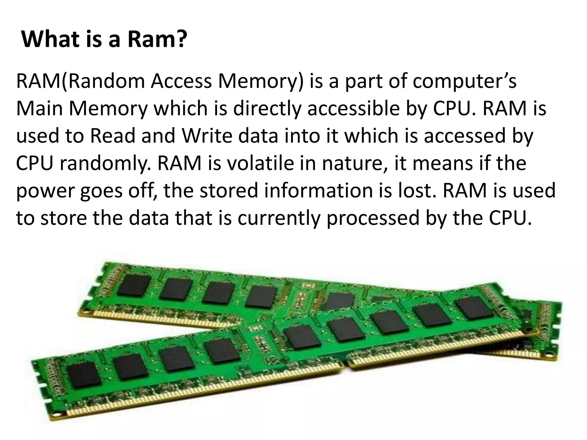 Ram and its types ppt