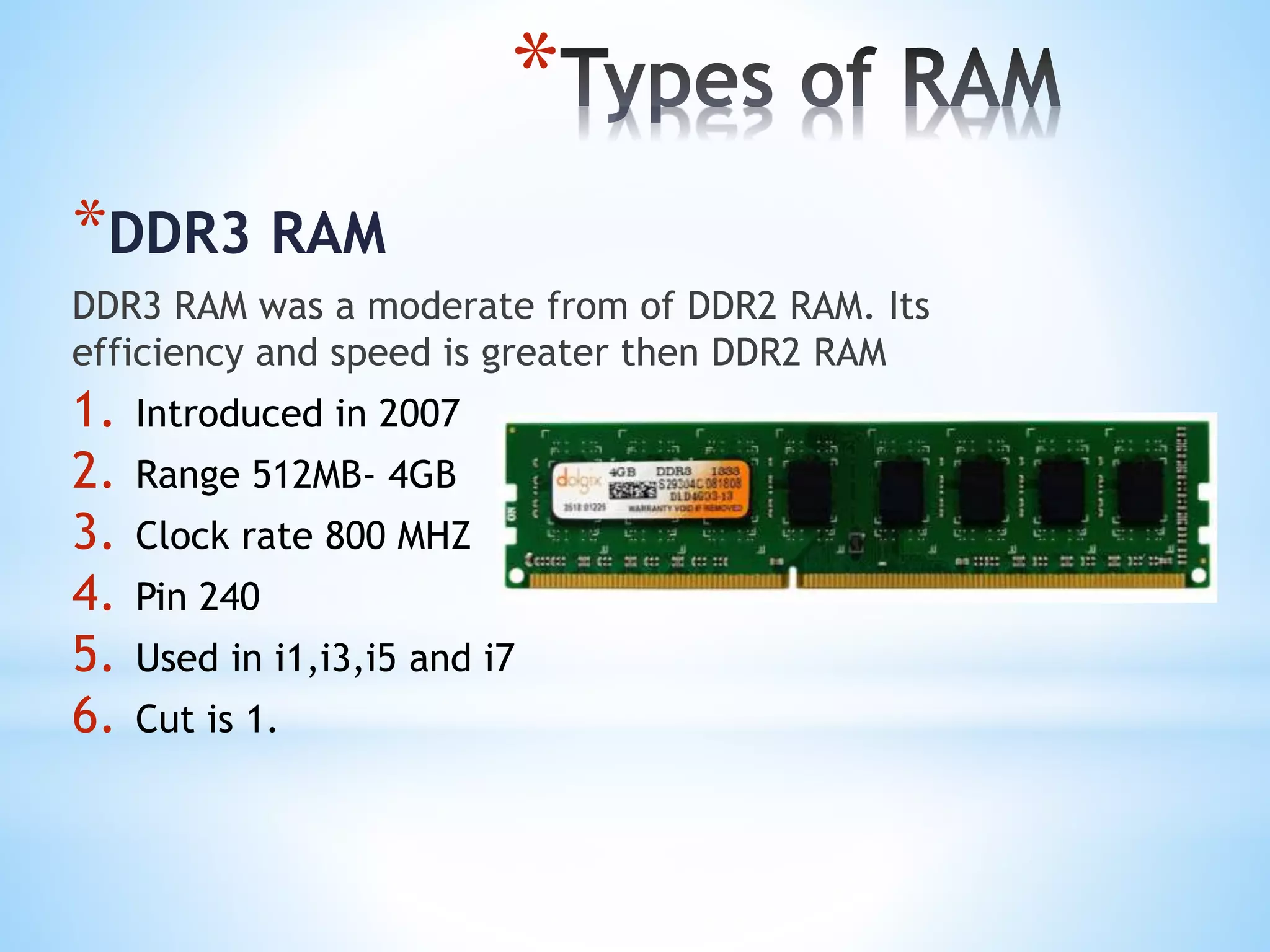 Ram and its types | PPTX