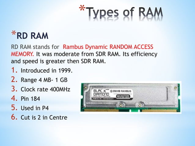 Ram and its types | PPTX