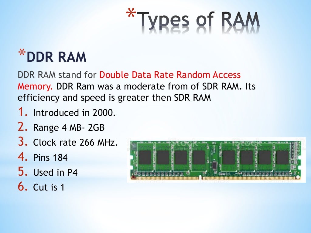 Ram and its types