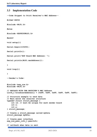 IOT REPORT a Report on subject of IOT under VTU curriculum | PDF