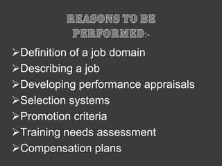 Job specification
