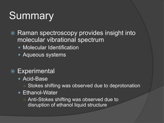 Raman Spectroscopy | PPTX